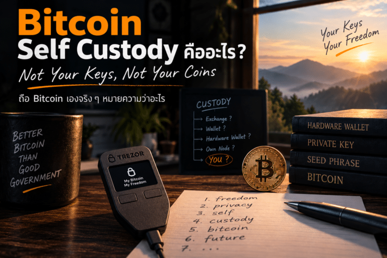 Bitcoin Self Custody คืออะไร ถือ Bitcoin เองด้วย Trezor Hardware Wallet