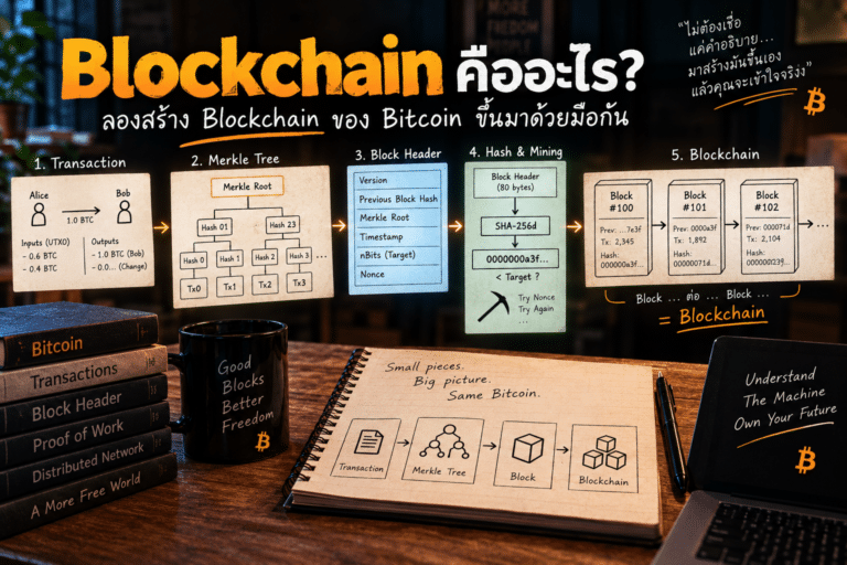 Blockchain คืออะไร ลองสร้าง Blockchain ของ Bitcoin ขึ้นมาด้วยมือกัน