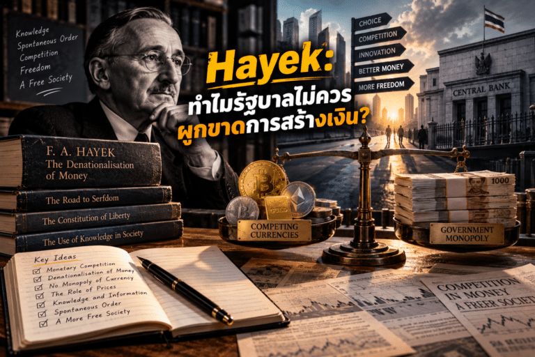 Hayek กับแนวคิดการแข่งขันของสกุลเงินและการผูกขาดการสร้างเงิน