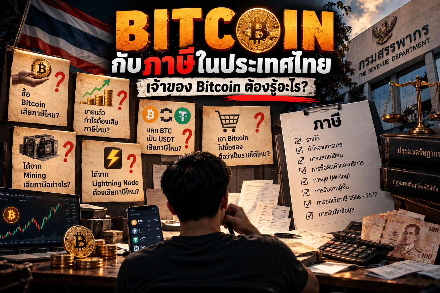 ภาษี Bitcoin ในประเทศไทย เจ้าของ Bitcoin ต้องรู้อะไรเกี่ยวกับการซื้อขายและรายได้
