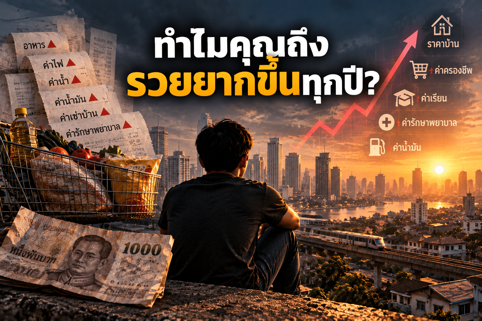 ทำไมรวยยากขึ้นทุกปี เมื่อค่าครองชีพ ราคาบ้าน อาหาร และค่าใช้จ่ายเพิ่มขึ้น