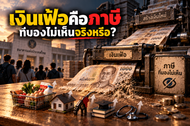 เงินเฟ้อคือภาษีที่มองไม่เห็นจริงหรือ และการสร้างเงินใหม่ส่งผลต่อกำลังซื้ออย่างไร