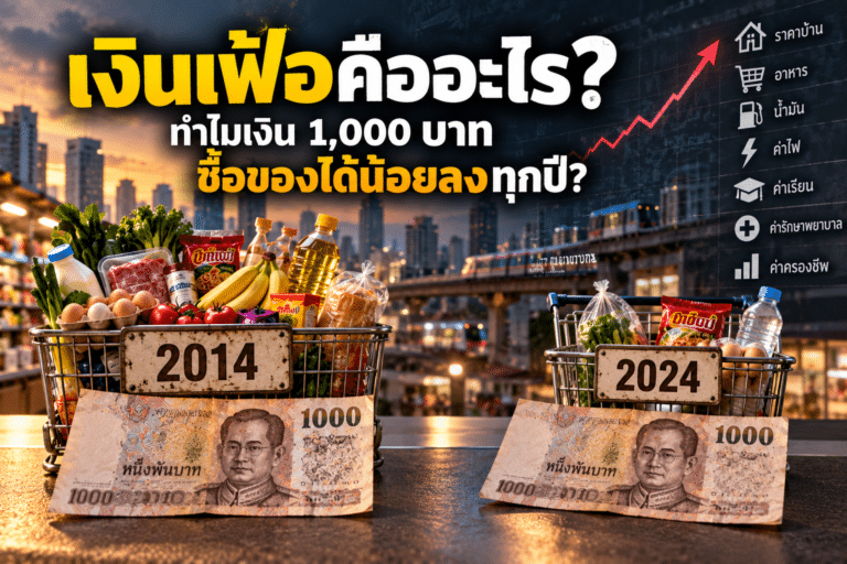 เงินเฟ้อคืออะไร ทำไมเงิน 1,000 บาทซื้อของได้น้อยลงทุกปี